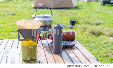 "Shizuoka Prefecture" Drip coffee at a campsite where you can see Mt. Fuji 101553938