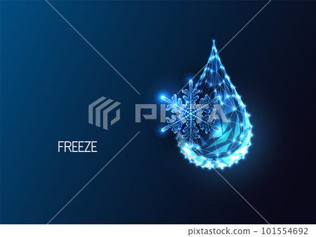 Novel water freezing technologies Concept, cryonics, air conditioning with water drop and snowflake Novel water freezing technologies Concept, cryonics, air conditioning with water drop and snowflake 101554692
