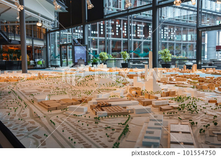 Gothenburg city miniature. Development plans and model at the Chalmers technical university in Gothenburg, Sweden 101554750