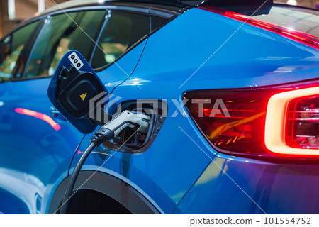 Volvo C40 Recharge 2022 Test Drive Day. Brand new electric car. ECO future. 101554752