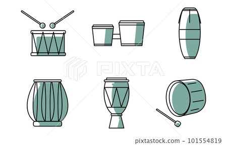Set of different musical instrument icons Vector Set of different musical instrument icons Vector 101554819