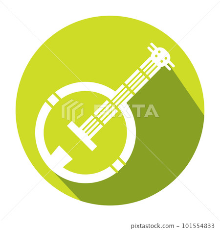 Isolated banjo icon Flat design Musical instrument Vector 101554833