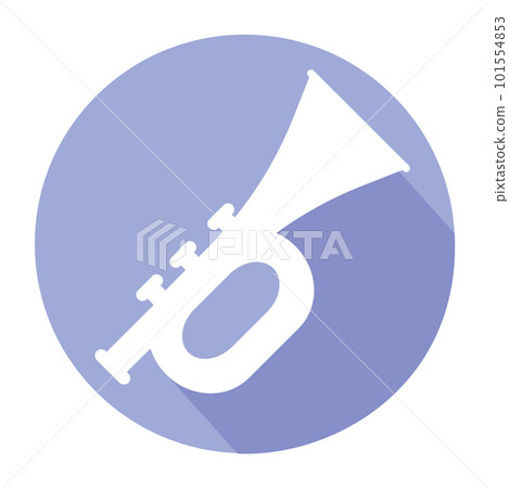 Isolated trumpet icon Flat design Musical instrument Vector 101554853