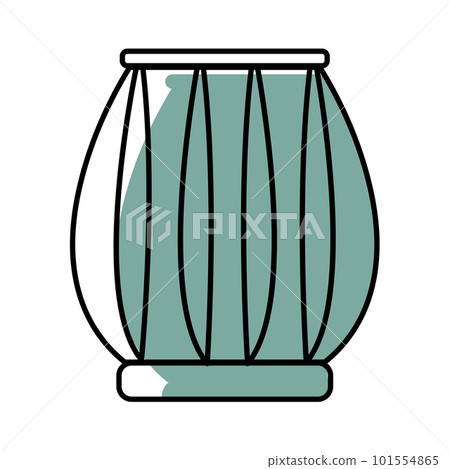 Isolated colored children sketch of drum icon Vector Isolated colored children sketch of drum icon Vector 101554865