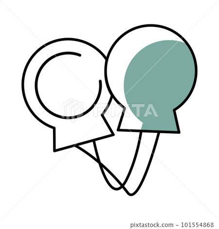 Isolated colored children sketch of castanets icon Vector 101554868
