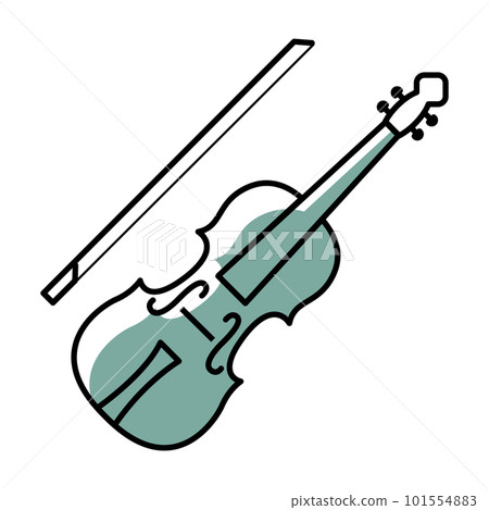 Isolated colored children sketch of violin icon Vector Isolated colored children sketch of violin icon Vector 101554883
