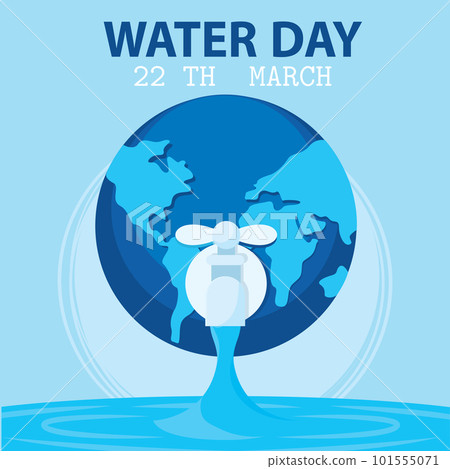 World water day poster background Vector 101555071