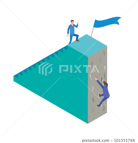 A businessman who saves time on a detour A businessman who saves time on a detour 101555788