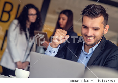 startup business people group working everyday job at modern office 101556803
