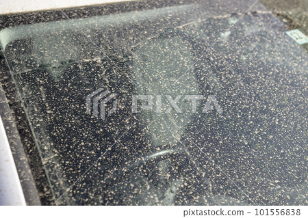 Car glass dirty with yellow dust Car glass dirty with yellow dust 101556838