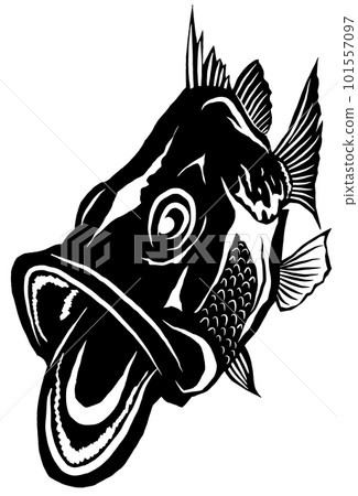 簡單的黑白黑貝司插畫 簡單的黑白黑貝司插畫 101557097