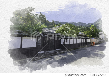 水彩風格的宮島瀧之小路,廣島縣廿日市市 水彩風格的宮島瀧之小路,廣島縣廿日市市 101557235