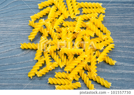 italian pasta on a wooden table. flour products and food in cooking italian pasta on a wooden table. flour products and food in cooking 101557730