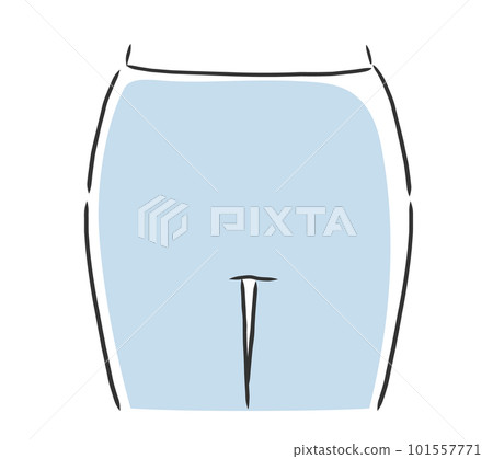 Illustration material of round buttocks 101557771