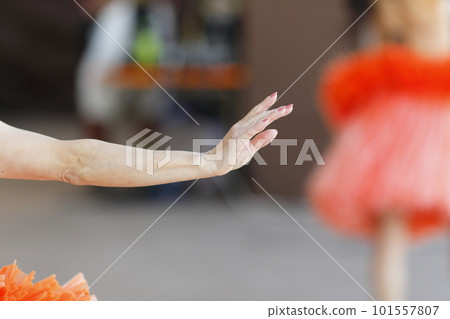Female hands dancing Tahitian dance Female hands dancing Tahitian dance 101557807