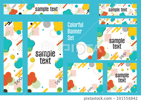 Frame material_Memphis pattern_Retro color 101558842