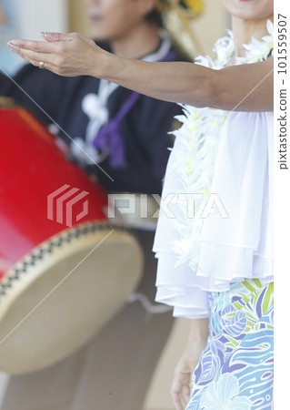 Woman's hand dancing hula Woman's hand dancing hula 101559507