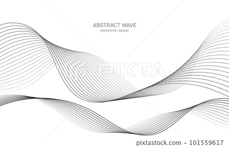 Abstract wave element for design. Digital frequency track equalizer. Stylized line art background. 101559617