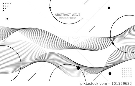Abstract wave element for design. Digital frequency track equalizer. Stylized line art background. 101559623
