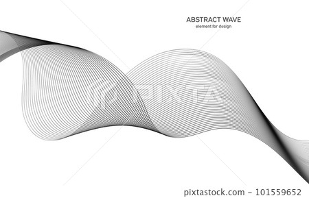 Abstract wave element for design. Digital frequency track equalizer. Stylized line art background. Vector illustration. Wave with lines created using blend tool. Curved wavy line, smooth stripe. Abstract wave element for design. Digital frequency track equalizer. Stylized line art background. Vector illustration. Wave with lines created using blend tool. Curved wavy line, smooth stripe. 101559652