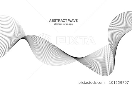 Abstract wave element for design. Digital frequency track equalizer. Stylized line art background. Vector illustration. Wave with lines created using blend tool. Curved wavy line, smooth stripe. Abstract wave element for design. Digital frequency track equalizer. Stylized line art background. Vector illustration. Wave with lines created using blend tool. Curved wavy line, smooth stripe. 101559707