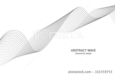 Abstract wave element for design. Digital frequency track equalizer. Stylized line art background. Vector illustration. Wave with lines created using blend tool. Curved wavy line, smooth stripe. Abstract wave element for design. Digital frequency track equalizer. Stylized line art background. Vector illustration. Wave with lines created using blend tool. Curved wavy line, smooth stripe. 101559753