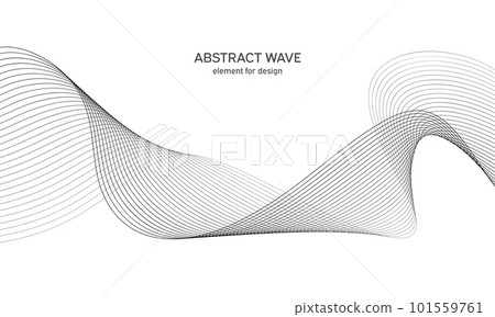 Abstract wave element for design. Digital... - Stock Illustration ...