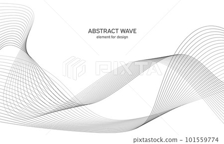 Abstract wave element for design. Digital frequency track equalizer. Stylized line art background. Vector illustration. Wave with lines created using blend tool. Curved wavy line, smooth stripe. Abstract wave element for design. Digital frequency track equalizer. Stylized line art background. Vector illustration. Wave with lines created using blend tool. Curved wavy line, smooth stripe. 101559774