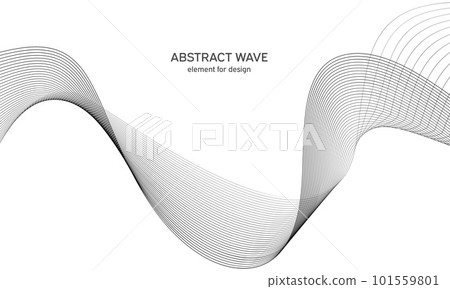 Abstract wave element for design. Digital frequency track equalizer. Stylized line art background. Vector illustration. Wave with lines created using blend tool. Curved wavy line, smooth stripe. Abstract wave element for design. Digital frequency track equalizer. Stylized line art background. Vector illustration. Wave with lines created using blend tool. Curved wavy line, smooth stripe. 101559801