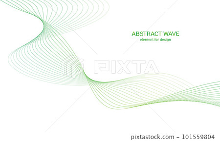 Abstract colorfull wave element for design. Digital frequency track equalizer. Stylized line art background.Vector illustration.Wave with lines created using blend tool.Curved wavy line, smooth stripe 101559804
