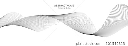 Abstract wave element for design. Digital frequency track equalizer. Stylized line art background. Vector illustration. Wave with lines created using blend tool. Curved wavy line, smooth stripe. Abstract wave element for design. Digital frequency track equalizer. Stylized line art background. Vector illustration. Wave with lines created using blend tool. Curved wavy line, smooth stripe. 101559813