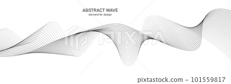 Abstract wave element for design. Digital frequency track equalizer. Stylized line art background. Vector illustration. Wave with lines created using blend tool. Curved wavy line, smooth stripe. Abstract wave element for design. Digital frequency track equalizer. Stylized line art background. Vector illustration. Wave with lines created using blend tool. Curved wavy line, smooth stripe. 101559817