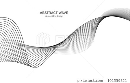 Abstract wave element for design. Digital frequency track equalizer. Stylized line art background. Vector illustration. Wave with lines created using blend tool. Curved wavy line, smooth stripe. Abstract wave element for design. Digital frequency track equalizer. Stylized line art background. Vector illustration. Wave with lines created using blend tool. Curved wavy line, smooth stripe. 101559821