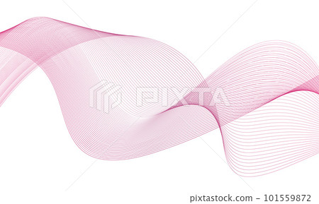 Abstract colorfull wave element for design. Digital frequency track equalizer. Stylized line art background.Vector illustration.Wave with lines created using blend tool.Curved wavy line, smooth stripe 101559872