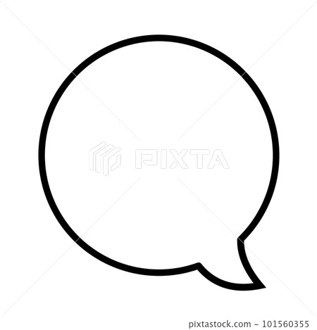 Right mouth with round speech bubble Right mouth with round speech bubble 101560355