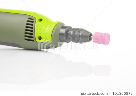 graver and drilling electric tool on a white background. dremel for processing 101560872