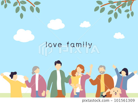 3 generation family leaf blue sky background 3 generation family leaf blue sky background 101561309