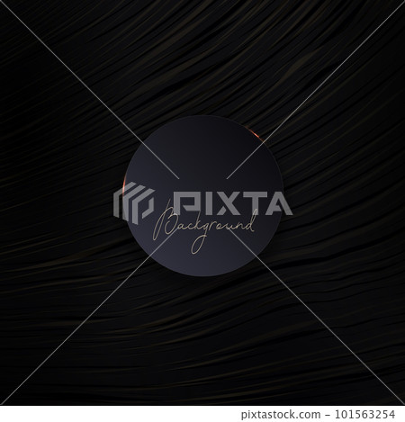 Black illustration with graceful wavy lines, isolated frame Black illustration with graceful wavy lines, isolated frame 101563254