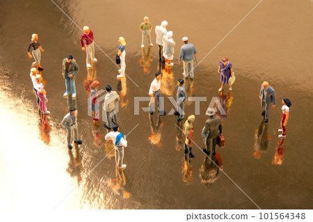 miniature people. different people communicate with each other. miniature people. different people communicate with each other. 101564348
