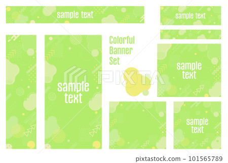 Frame material_Memphis pattern_green 101565789
