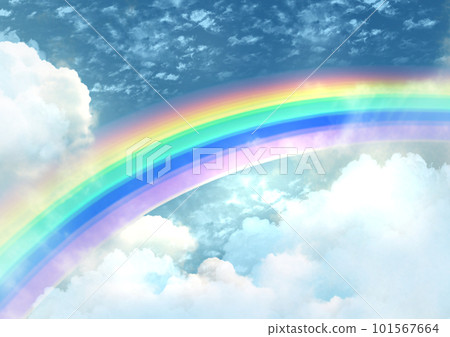 The sky after the rain with a rainbow in the sky The sky after the rain with a rainbow in the sky 101567664