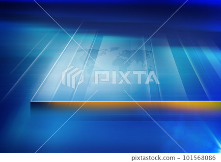 Big screen with world map in perspective concept series  101568086