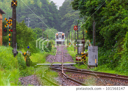 Ichinomiya, Mori-machi, Shuchi-gun, Shizuoka Prefecture Tenryu Hamanako Railway and scenery along the line 101568147