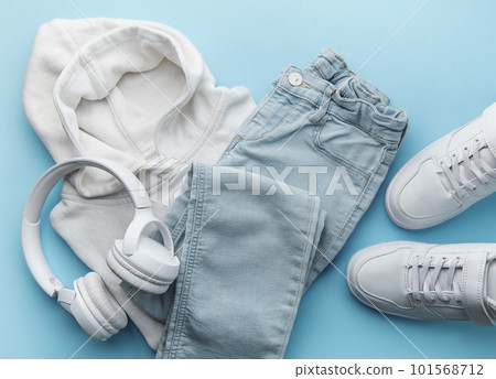 Set of  casual clothes and accessories 101568712