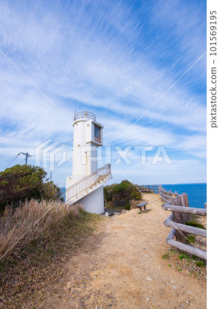 The lighthouse at Gamoda Cape, the easternmost point of Shikoku 101569195