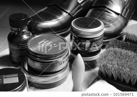 shoe care products and leather shoes shoe care products and leather shoes 101569471