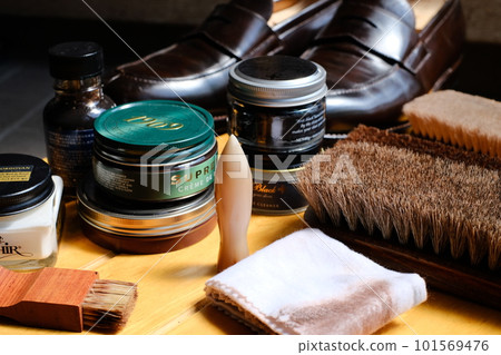 shoe care products and leather shoes shoe care products and leather shoes 101569476