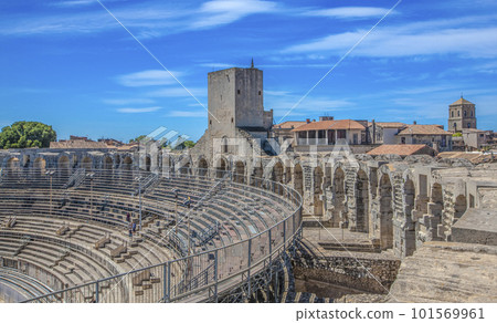 Ancient roman restored stadium in Arles, France, Provence Ancient roman restored stadium in Arles, France, Provence 101569961