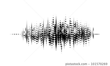 Dot noisy sound wave abstract background Dot noisy sound wave abstract background 101570269