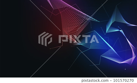 Abstract polygonal big data connection vector background Abstract polygonal big data connection vector background 101570270
